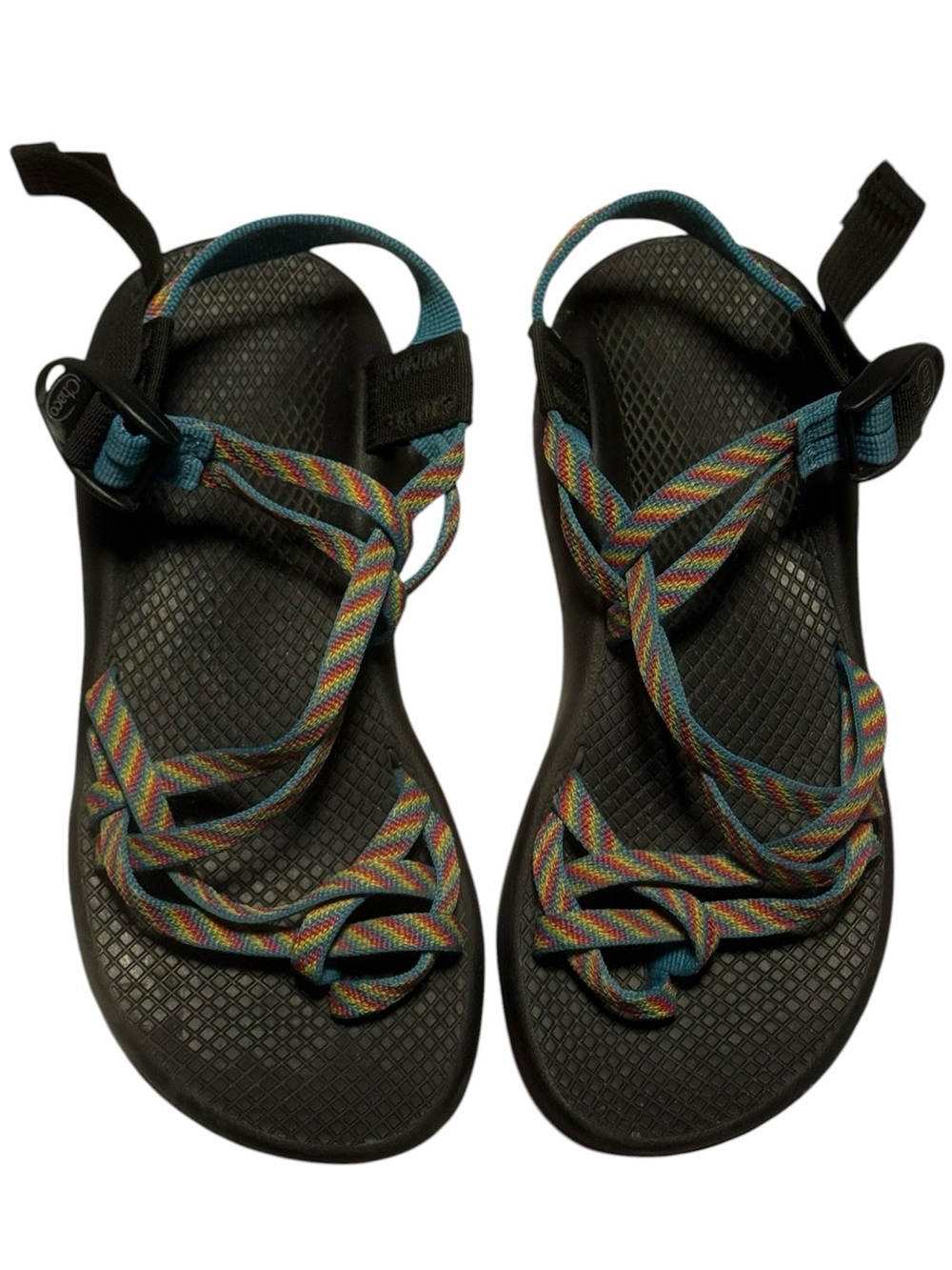 Chaco ZX/2 Classic Sandals Rainbow Straps Women’s Size 7